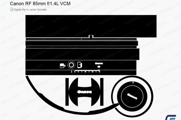 Canon RF 85mm f1.4L VCM (2025) Cut File Template