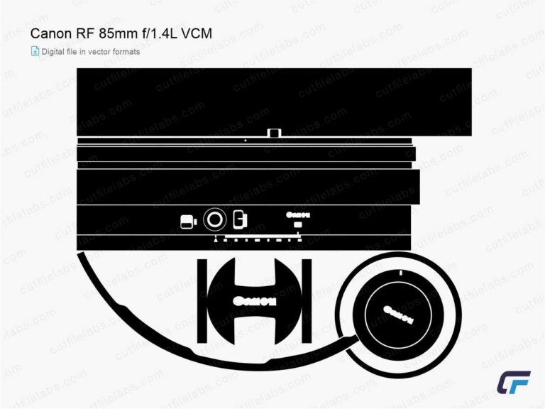 Canon RF 85mm f1.4L VCM (2025) Cut File Template