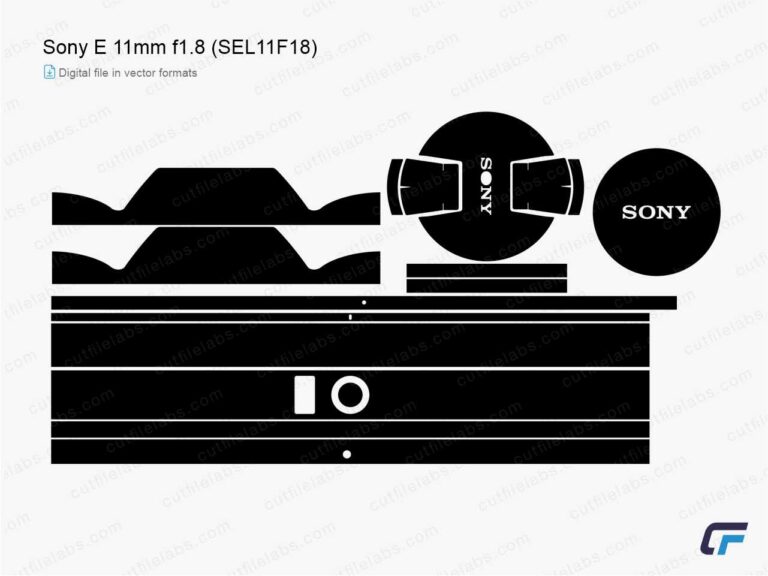 Sony E 11mm f/1.8 (SEL11F18) (2022) Cut File Template