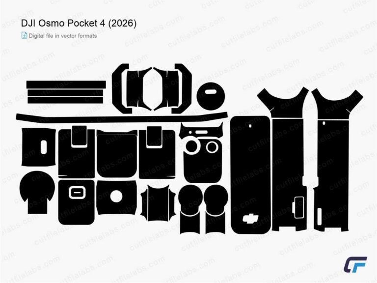 DJI Osmo Pocket 4 (2026) Cut File Template