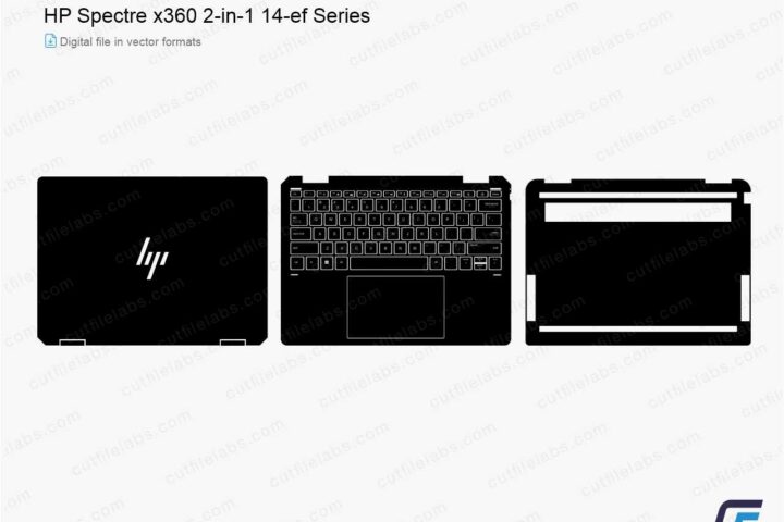 HP Spectre x360 2-in-1 14-ef Series Cut File Template