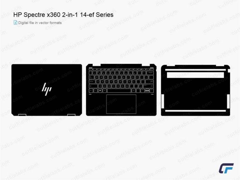 HP Spectre x360 2-in-1 14-ef Series Cut File Template