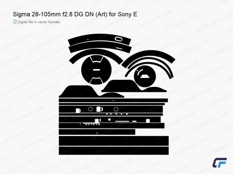 Sigma 28-105mm f2.8 DG DN (Art) for Sony E (2024) Cut File Template