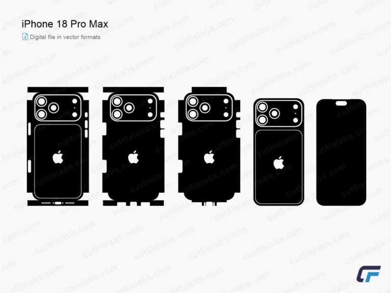iPhone 18 Pro Max (2026) Cut File Template